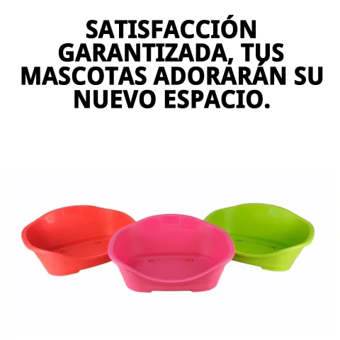 Vista lateral de cuna plástico N.1 para mascotas pequeñas