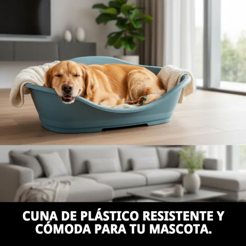 Cuna N.5 con perro mediano descansando