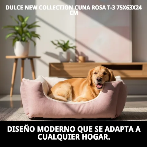 Coussin pour animaux de taille moyenne au design moderne rose