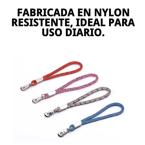 Empuñadura nylon sujetada en mano durante paseo