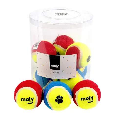 Balles de tennis avec empreintes pour chiens taille 6.5 cm