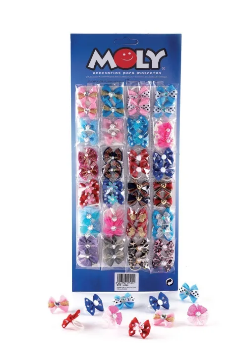 Detalle de lacito decorativo Moly para pelaje canino