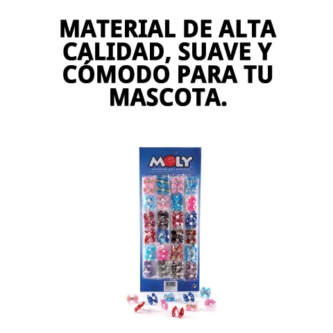 Expositor compacto Moly con accesorios para el pelo de perros