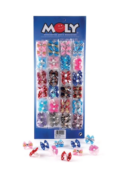 Expositor Moly Modelo 2 con 48 lacitos coloridos para perros