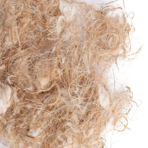 Détail de la texture des fibres de sisal, jute et coton pour loisirs créatifs