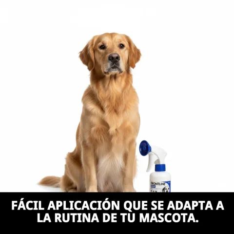 Utilisation du spray Frontline sur un chat pour éliminer les puces