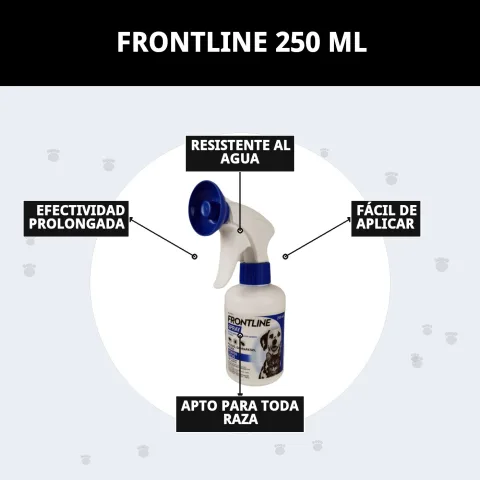 Frontline Spray antiparasitaire 250 ml avec accessoires pour animaux