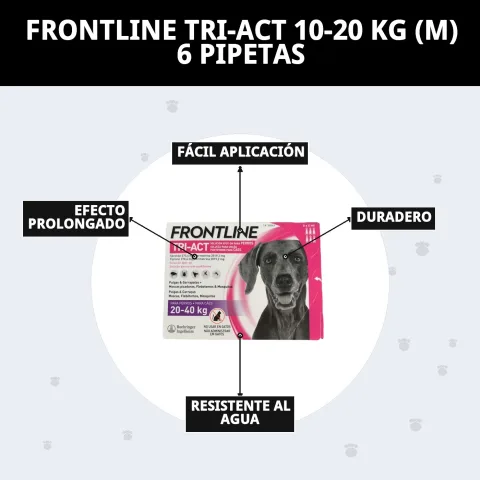 Produit antiparasitaire FRONTLINE TRI-ACT en usage pour chiens de 10-20 kg