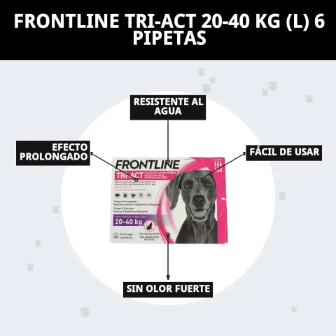 Pipettes antiparasitaires FRONTLINE TRI-ACT 20-40 KG en environnement naturel
