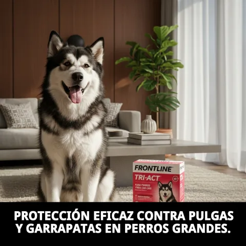 Détail d'une pipette antiparasitaire Frontline Tri-Act XL pour chiens