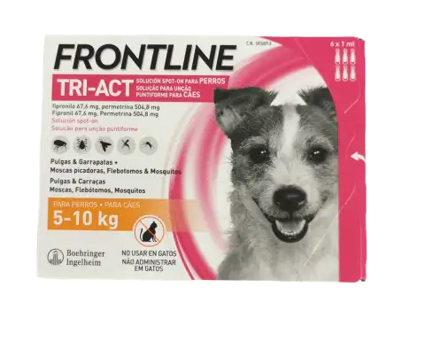 FRONTLINE TRI-ACT 5-10 KG (S) 6 PIPETAS