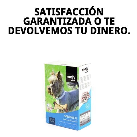 Snack crujiente para perros galleta sándwich rellena Moly