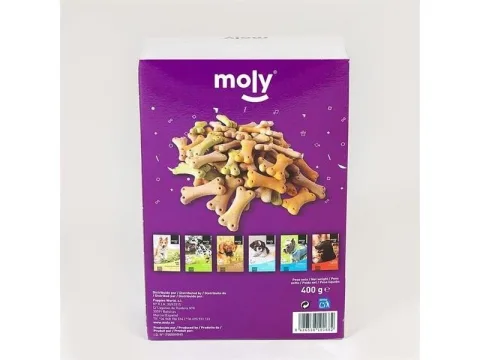 Detalle de galletas vegetales crujientes para perros