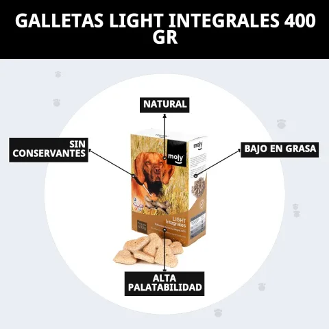 Paquete y galletas light integrales para perros Mar Mascotas