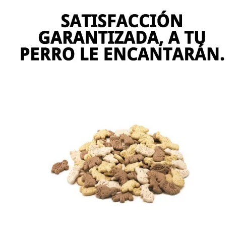 Perro disfrutando de una galleta Mini Mix Granja