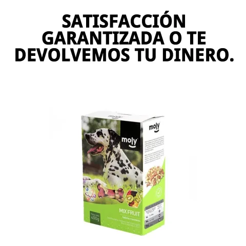 Presentación en bolsa de 400 g de galletas para perros