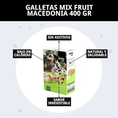 Galletas Mix Fruit Macedonia, premio nutritivo para perros