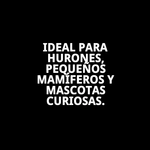 Detalle de los anclajes para colocar la hamaca en la jaula