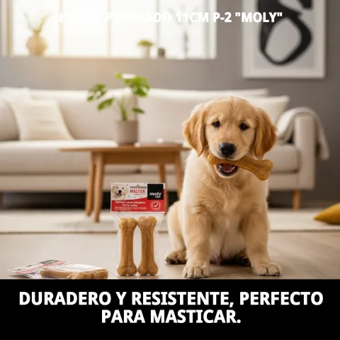 Snack natural de piel bovina prensada para perros