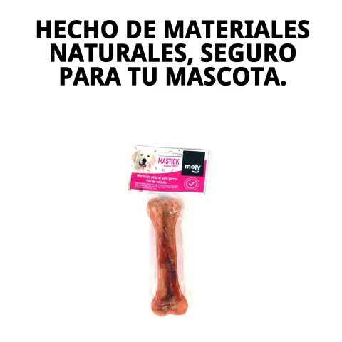 Perro mordiendo hueso prensado Moly de piel bovina