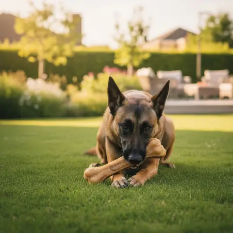 Snack natural para perros elaborado con piel bovina prensada