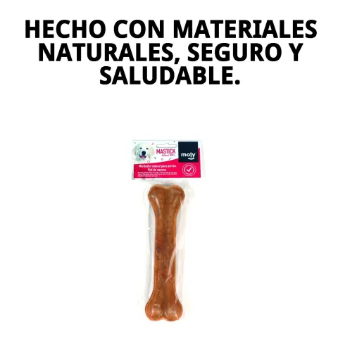 Perro disfrutando del hueso prensado Moly de 26 cm