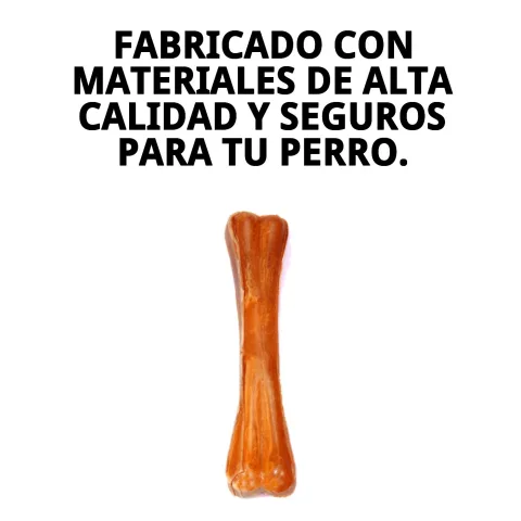 Perro disfrutando de hueso prensado natural Moly