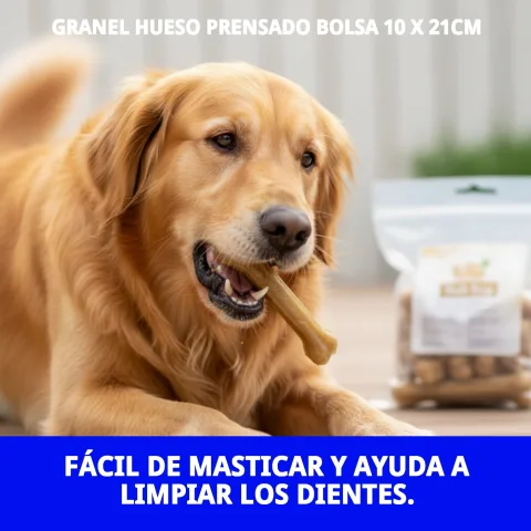 Huesos prensados para perros en envase práctico y económico