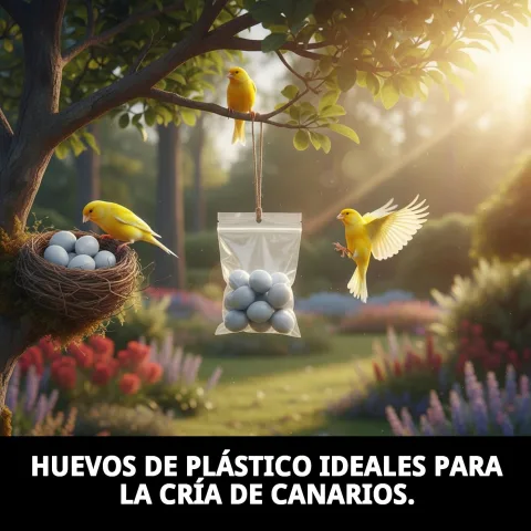 Paquet d’œufs plastique pour petits oiseaux d’élevage