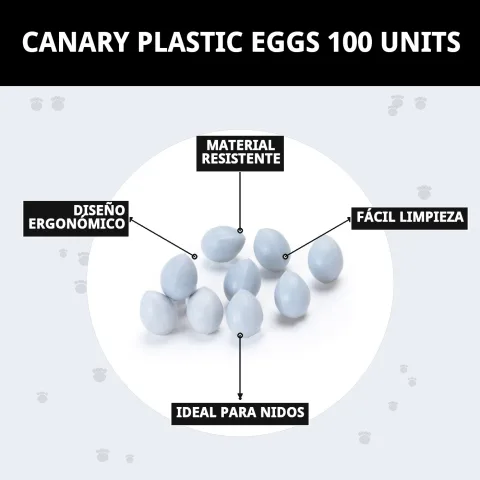 Œufs plastique pour canaris avec accessoires de cage