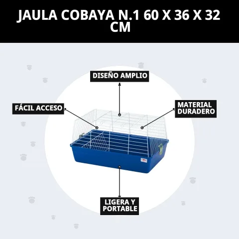 Transporte cómodo de la jaula Cobaya N.1 desmontada