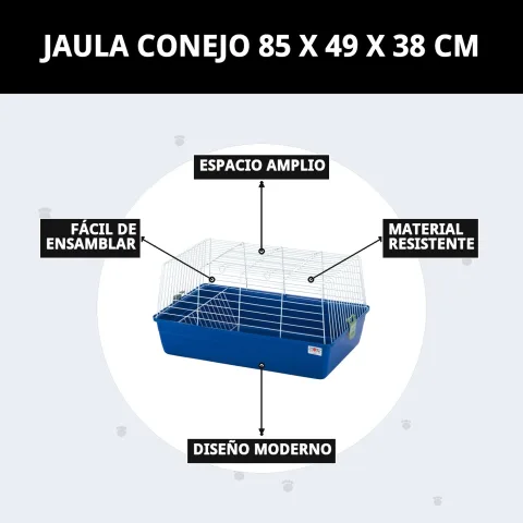 Jaula para conejos en ambiente tranquilo y protegido