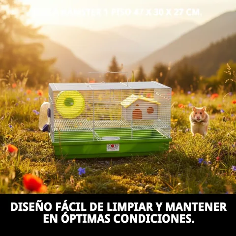 Montaje sencillo de la jaula para hámster de un piso