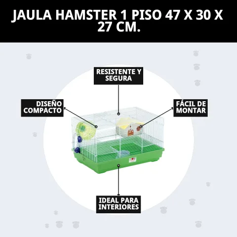 Jaula para hámster lista para su uso con accesorios internos