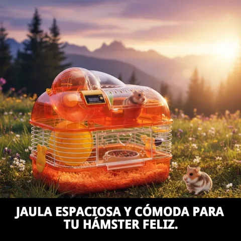 Detalle del sistema desmontable para limpieza fácil de la jaula