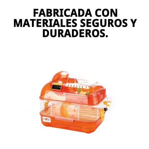 Interior de la jaula con espacio para cama y accesorios