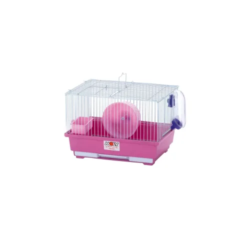 Interior de la jaula para hámster con espacio para accesorios