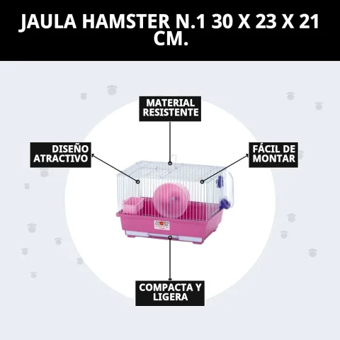Jaula para hámster con buena ventilación y visibilidad