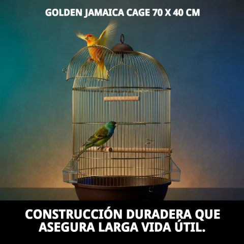 Fond amovible tiré pour nettoyage dans la cage Jamaica Dorée