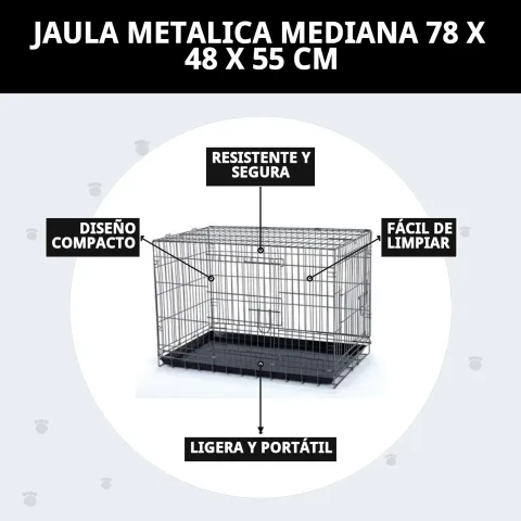 Perro saliendo de la jaula metálica Moly para perros medianos