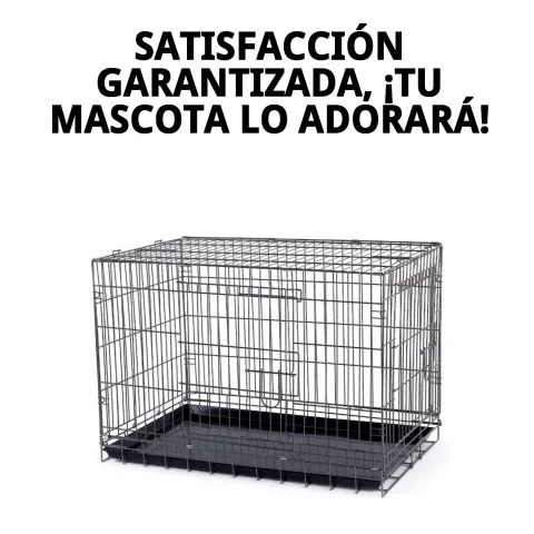 Estructura metálica resistente de la jaula para perros