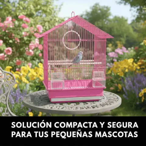Detalle de la bandeja extraíble para limpieza fácil de la Jaula MOLY N.7