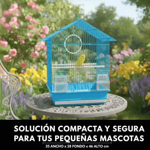 Jaula MOLY N.7 con estructura resistente y ventilación óptima para pájaros