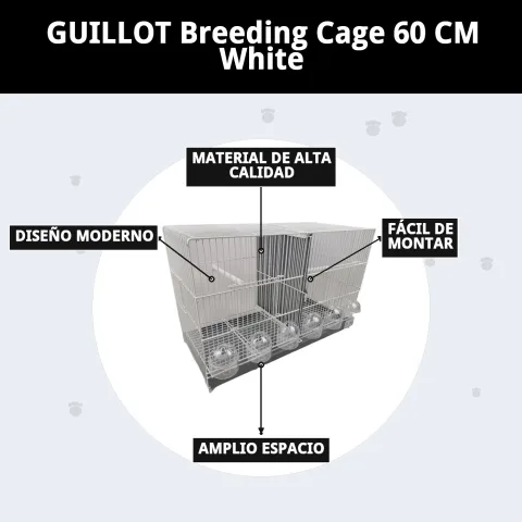 Accesorios y limpieza sencilla del jaulón Guillot 60 cm