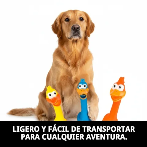 Perro mordiendo el juguete de látex con sonido