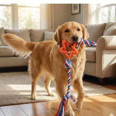 Vue latérale du jouet étoile dentaire pour chiens La Tribu Animale