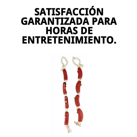 Juguete mordedor ristra salchicha para perros de todos los tamaños