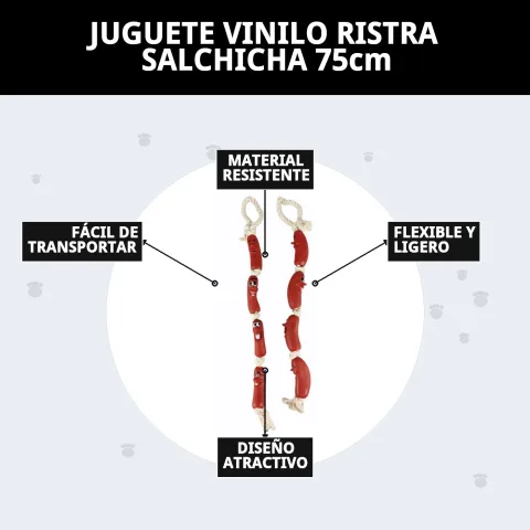 Packaging del juguete vinilo ristra salchicha en Mar Mascotas
