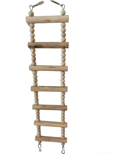 Detalle del juguete interactivo para aves tipo escalera pasarela
