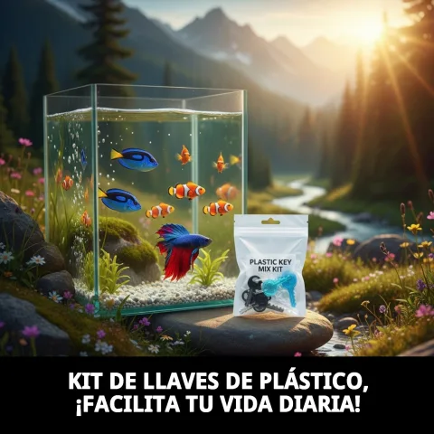 Détail d'une clé plastique légère pour accessoires animaux